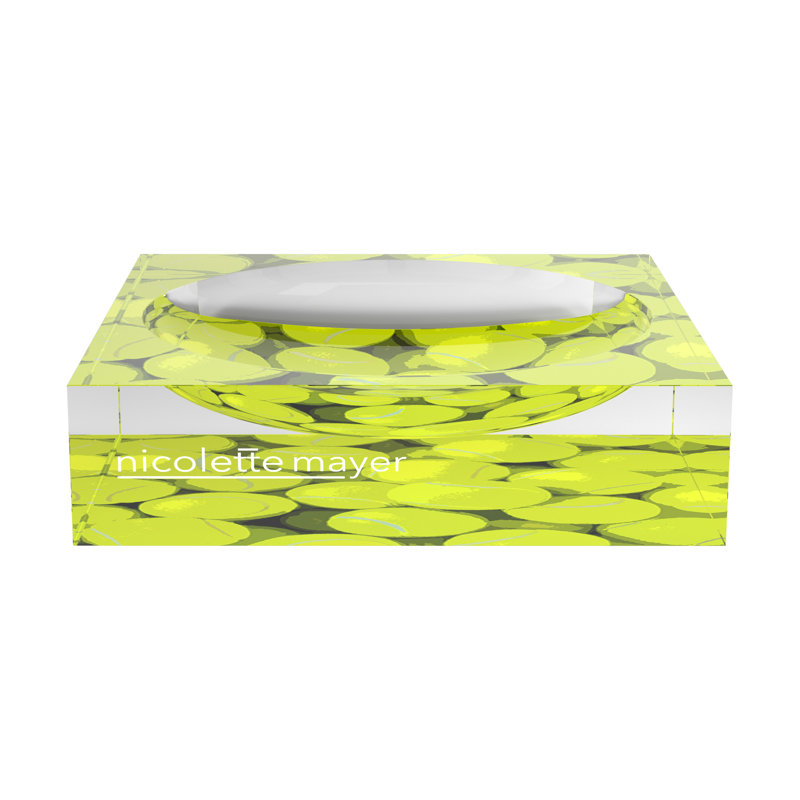 Square Abstract Decorative Tray, 6"W x 6"D x 2"H