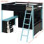 Lit mezzanine en bois avec bureau-1337995514