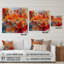Orange orange rouge marbré Dreamscape I - art abstrait géométrique en acrylique-1324092073