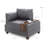 Modern 1-Seat Sofa, Brown Fabric Upholstery | Solid Wood & Melamine Coated Frame | Dimensions: 39.4 x 31.5 x 29.5 inches | Easy Clean, 100% Polyester & Cotton, Comfortable 12.6 in Thick DNS Foam | Ideal for Home & Hotel Décor-1319693204
