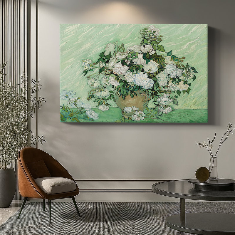 Roses - Vincent van Gogh - Toile tendue avec châssis - 1890, 18 x 27