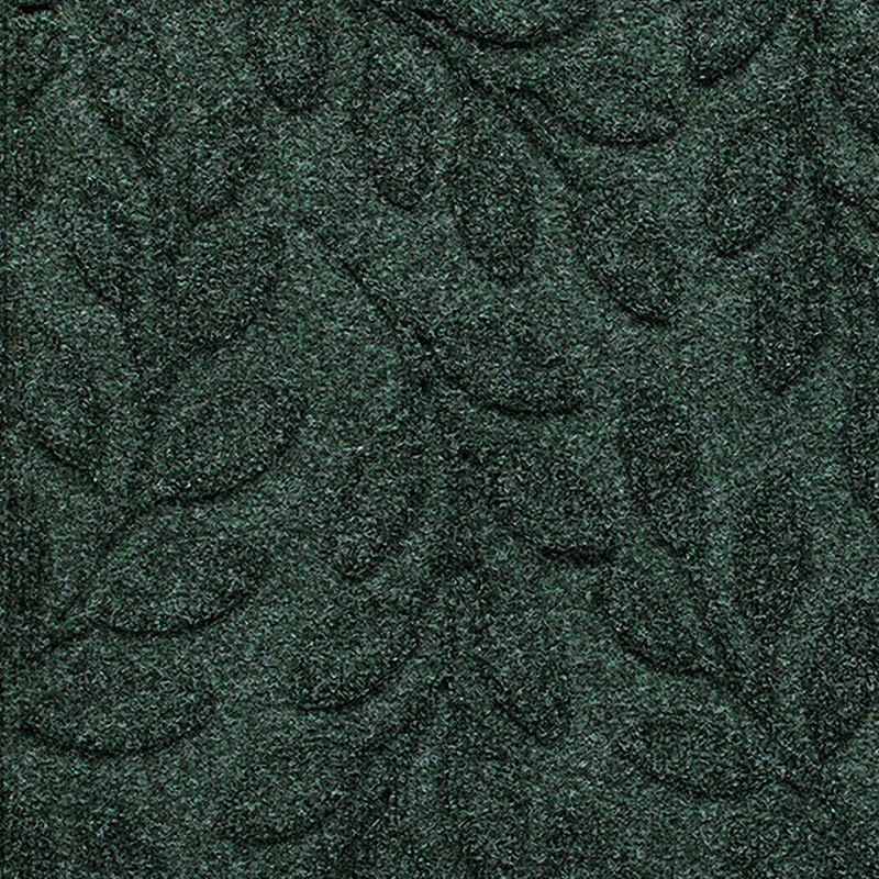 Paillasson intérieur semi-circulaire 24 po x 39 po WaterHog® Brittney Leaf, Evergreen, Demi-cercle 2 pi x 3 pi 3 po