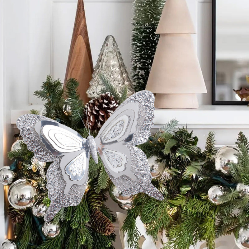 Décoration de Noël pour arbre de Noël haut de gamme à double couche B-utterfly, B