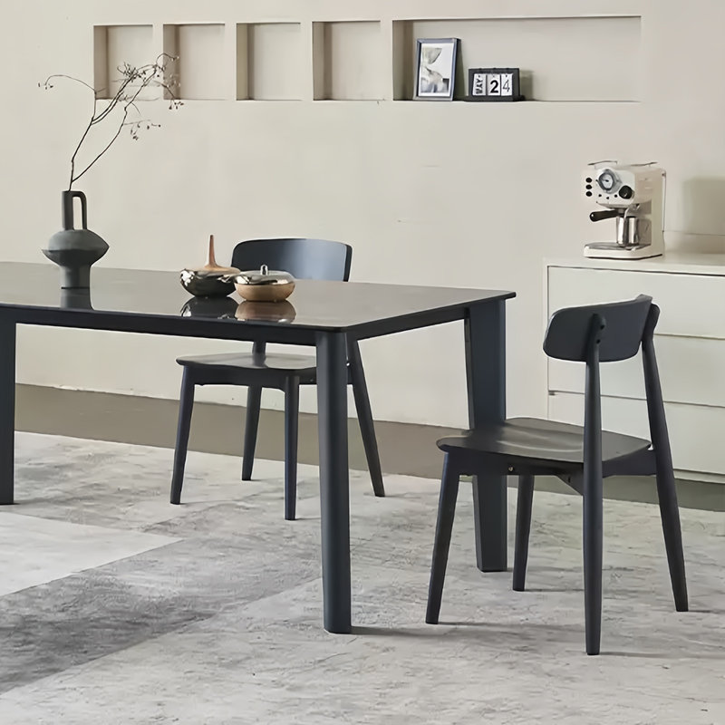 Simple rectangular table and chair, 29.5"H x 55.1"L x 31.4"W