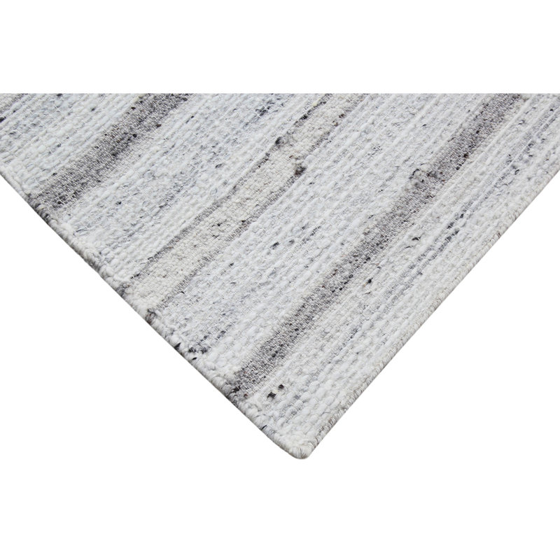 ANFL8698ASIGY Wool Area Rug in Silver, Rectangle 10' x 14'