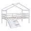 Lit simple mezzanine bas avec glissade, échelle et garde-corps de sécurité