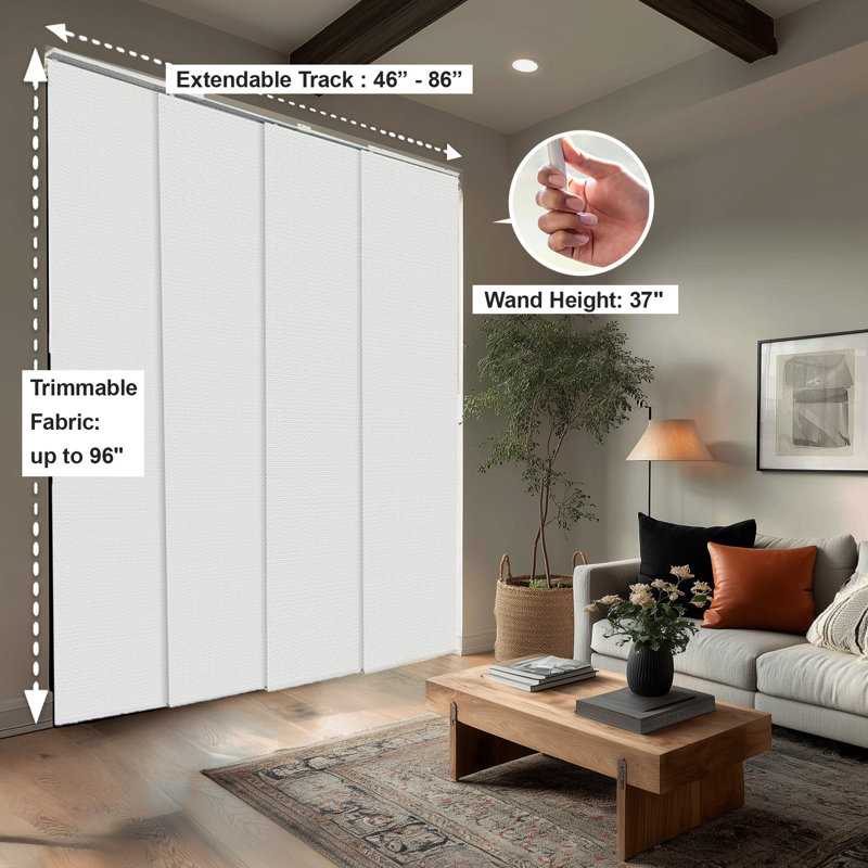 Blackout Vertical blind, Snowbound