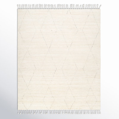 Talon Hand-Knotted Geometric Cream Rug