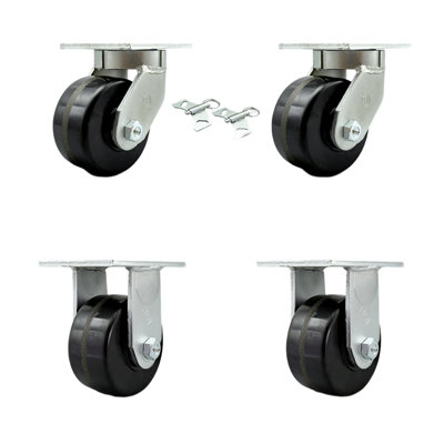 4 Piece Extra Heavy Duty Phenolic Caster Set