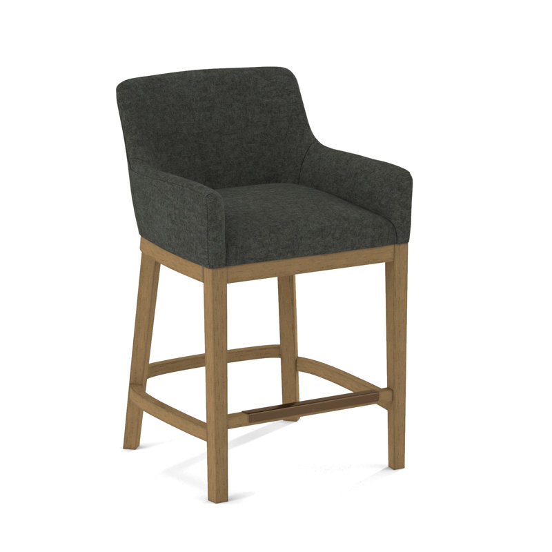 Upholstered Stool, Beachwood, Evolution Smokey