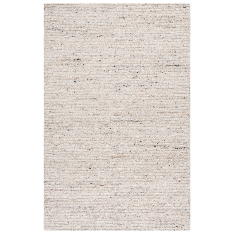 Earthly Hand Tufted Wool Solid Color Indoor Rug, Rectangle 5' x 8'