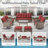 Keywest 4 - Person Outdoor Seating Group PE Wicker Swivel Glider With Cushions With Side Table-1011988694