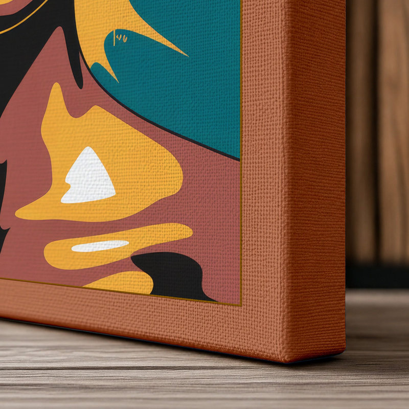 Golden Radiance Modern - Wrapped Canvas, 18x12 - 45.7 x 30.5 cm, Terracotta Border