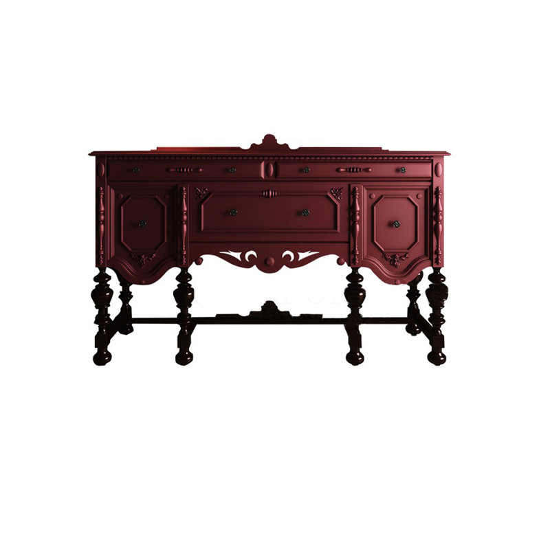 Armoire d'appoint en bois massif Light Luxury
