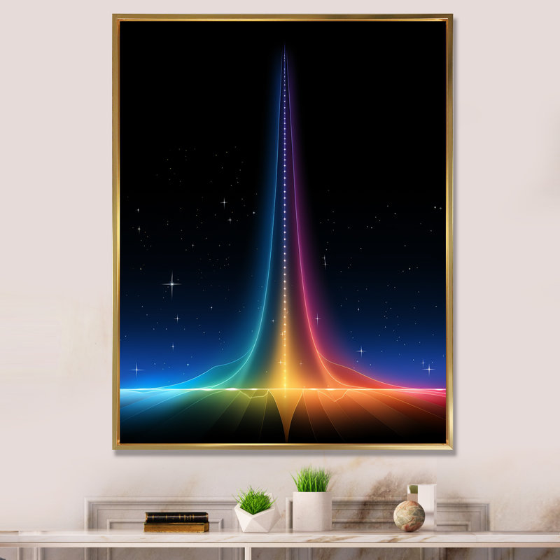 Singularity Consciousness Ascensio - Print, Gold Floater Framed, 20" H x 12" W x 1" D