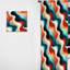 Cosmic Striped Radiance I - Rideau abstrait - Rideau obscurcissant à formes géométriques - 1 panneau-107594323