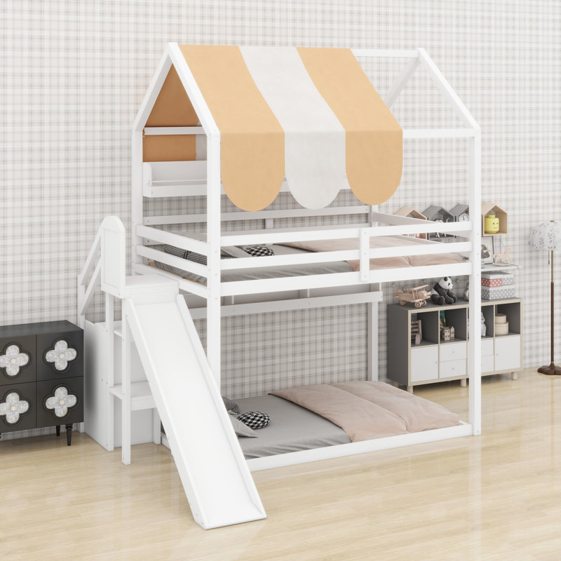 House Bed With Canopy, White