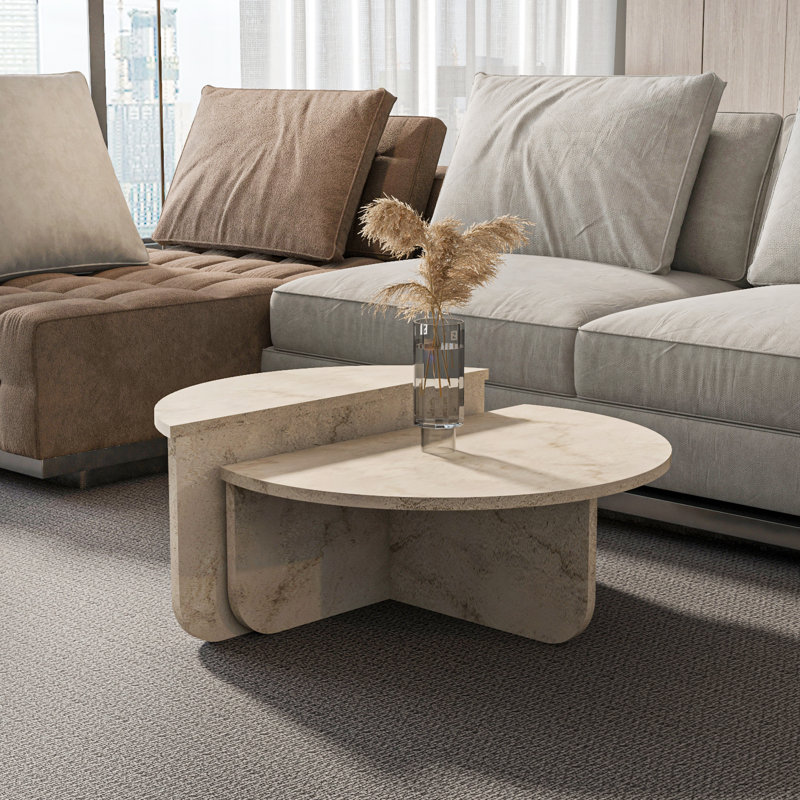 Alves 68cm W Coffee Table, Beige Wood