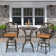 Ghevont Round Aluminum Outdoor Bar Table