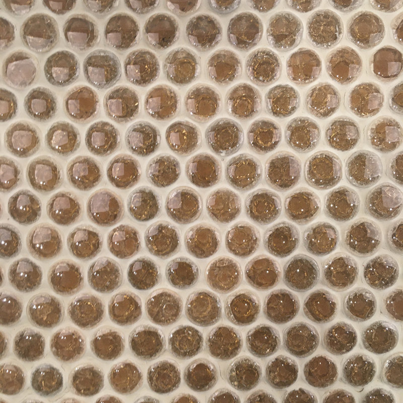 Calypso 11" x 11" Penny Round Mosaic Wall Tile, Clay