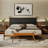 Kacy Leather Platform Bed-1527711875
