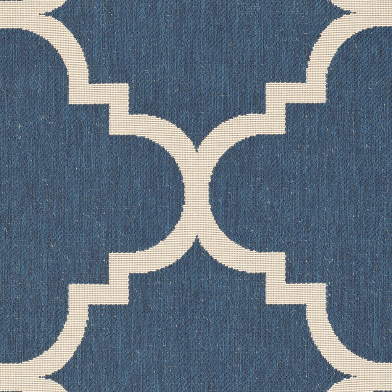 Herefordshire Performance Geometric Indoor/Outdoor Area Rug, Round 5'3"