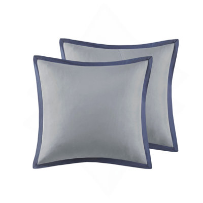 Ensemble d'édredon brodé 8 pièces bleu marine
