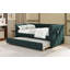 Lit de jour simple rembourré en velours capitonné avec couchette-15728826