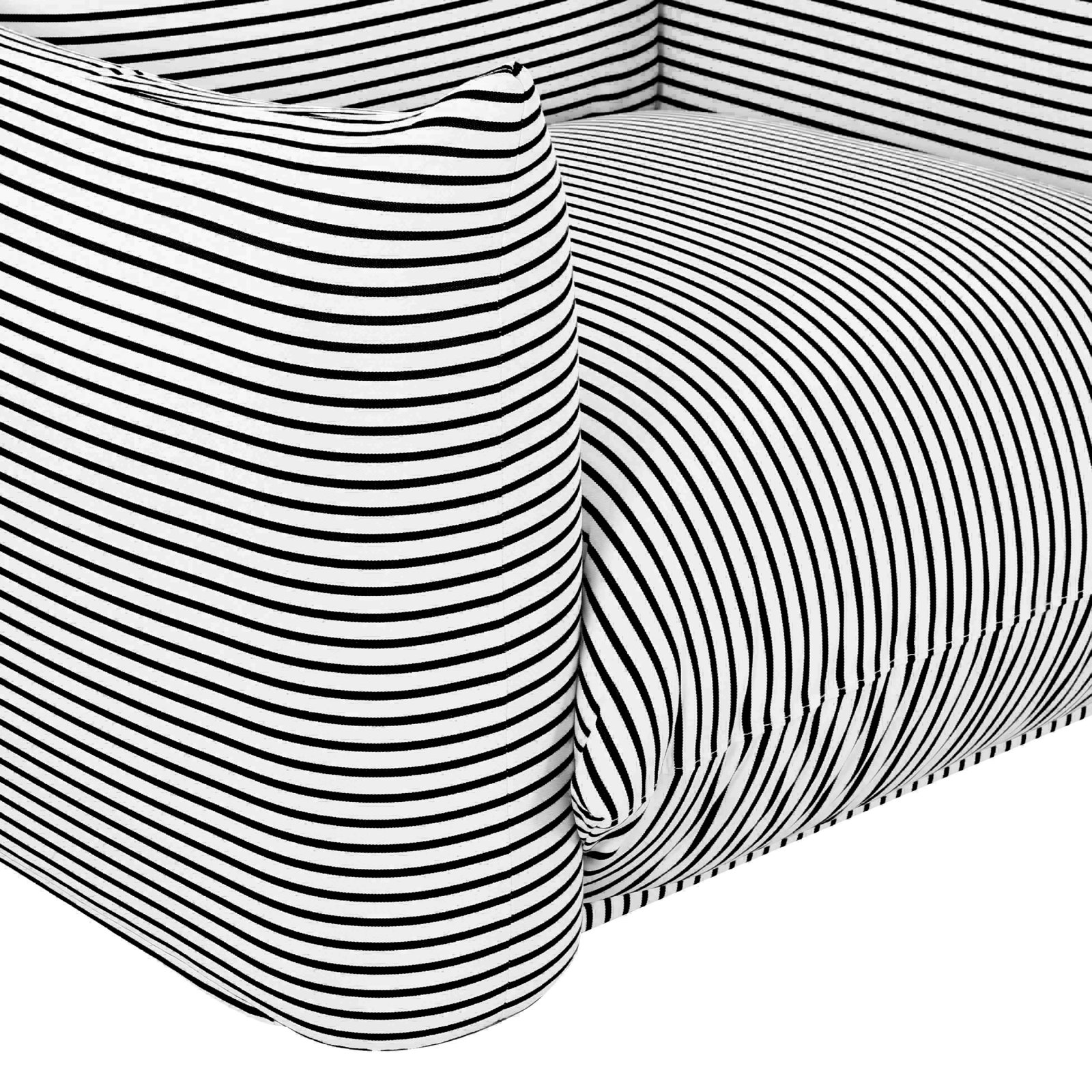  Patio Chair, Black/White