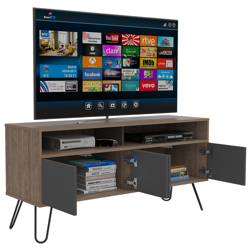 Rocklin Wide Screen Tv Stand with Doors