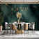 Emerald Glow Abstract Luxury Marble Wallpaper