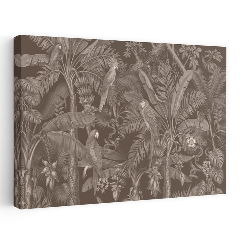 Reproduction d'art mural tropical tropical, 24" H x 36" W