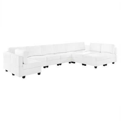 Canapé modulaire 9 pièces avec canapé repose-pieds T Collection