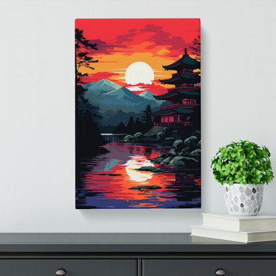 Japanese Sunset Pop - Print on Canvas