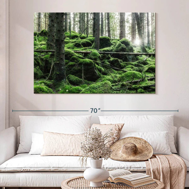 Harnek Moss In Forest, 34" H x 51" W