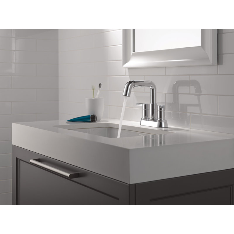 Nicoli Pull-Down Centerset Bathroom Faucet, Pull Out Sprayer Bathroom Sink Faucet, Chrome