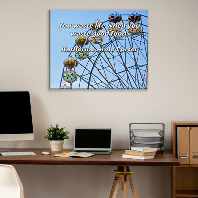 Trinx Gallery Wrapped Canvas By Katherine Anne Porter: "You waste life when you waste good fo