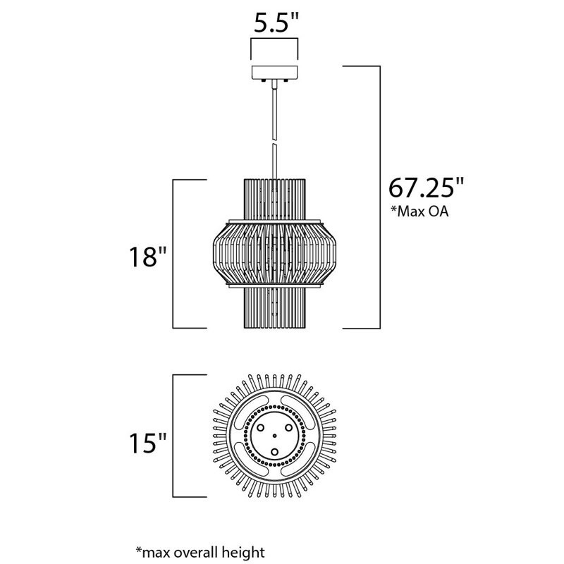Agee 12 - Light Dimmable Geometric Chandelier