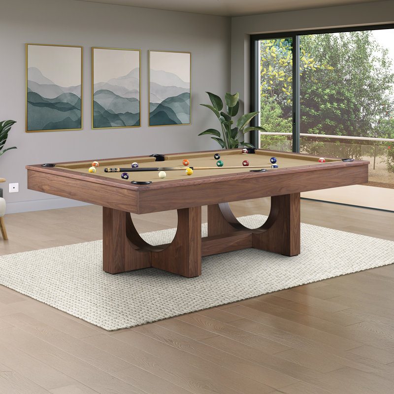Rowan 8' Contemporary Pool Table in Light Walnut- Professional Delivery & Installation Included ($1,000+ Value)
