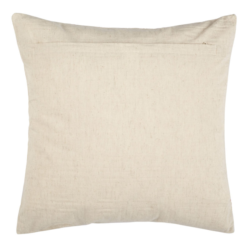 Embroidered Feather Throw Pillow, Red