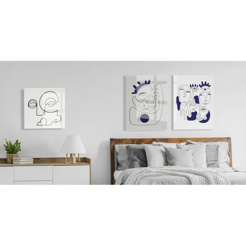 «Eye Mystery Blue» par Shatha Al Dafai, art mural acrylique flottant