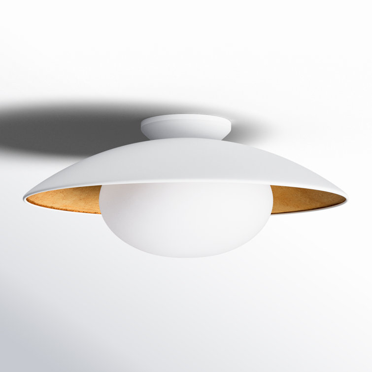 Jason Single Light Glass Flush Mount