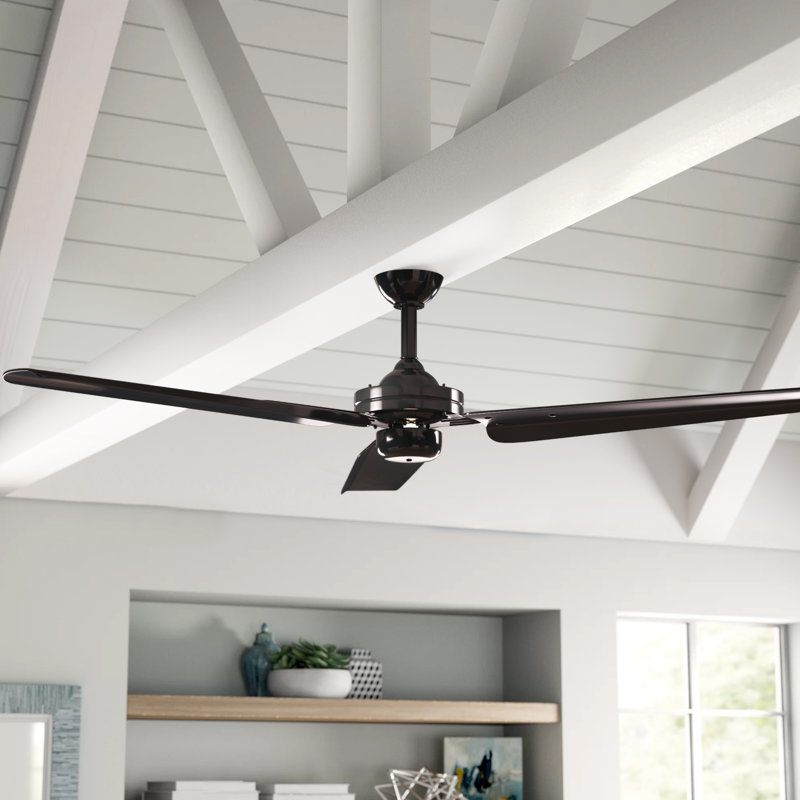 54" Gun Metal Industrial Ceiling Fan with Remote and Lighting