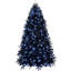Arbre de Noël 7 pi avec 450 lumières DEL, arbre artificiel PE + PVC 1916 pointes pour décoration d'Halloween et des Fêtes, structure à charnières avec support en métal stable-1545481690