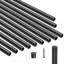 Balustres d'escalier en métal, paquet de 51, broches en aluminium de 26 po avec vis / capuchons de rail