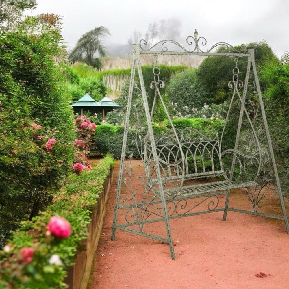 Durable Metal Garden Swing Bench – Sturdy and Comfortable Swing Chair for Backyard, Patio, or Outdoor Leisure