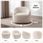 Fauteuil demi-tonneau pivotant rembourré-126445240