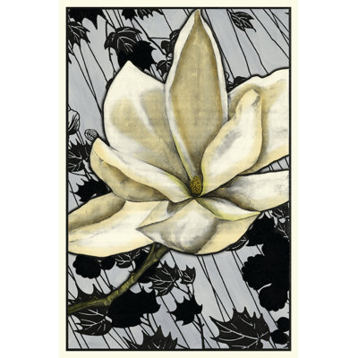 Patterned Magnolia II by Jennifer Goldberger - Wrapped Canvas Painting