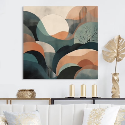 «Green Cream Minimalims Explosion», art mural abstrait minimaliste