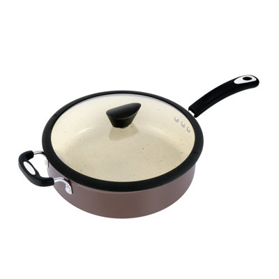 Casserole antiadhésive de 5,3 pte avec couvercle Ozeri Stone Earth All-In-One APEO & PFOA